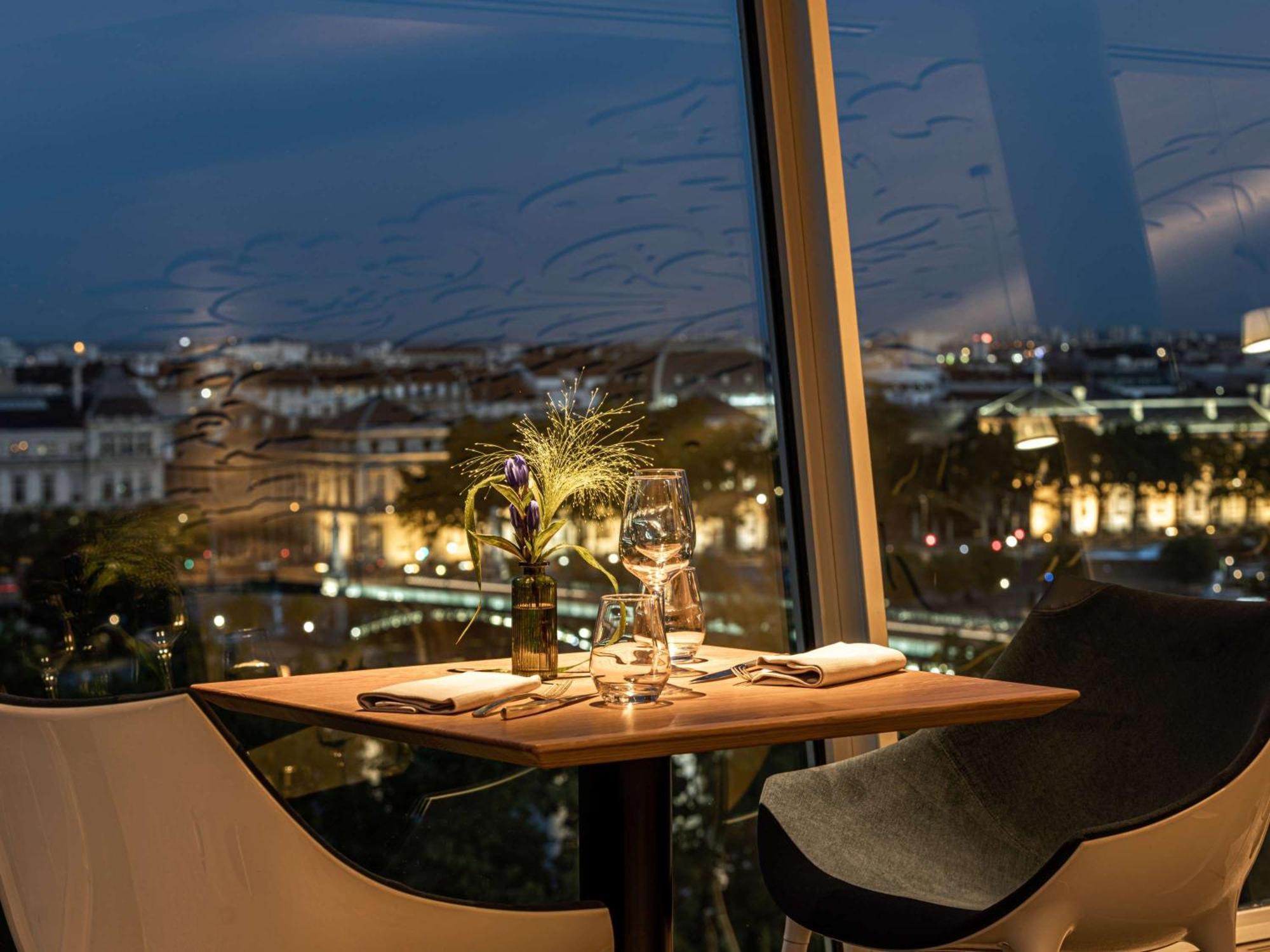 Hotel Sofitel Lyon Bellecour Exterior foto View from the restaurant